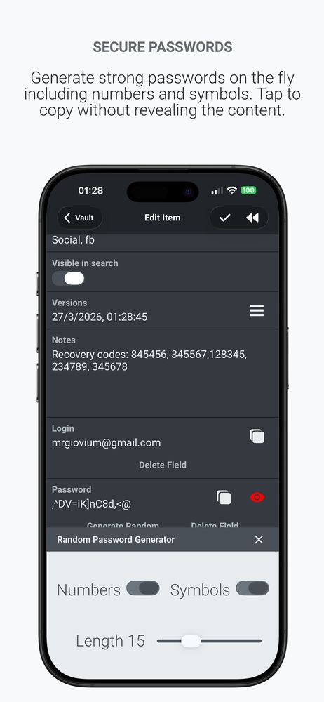 giovium Free Mobile Password Manager Screenshot 7