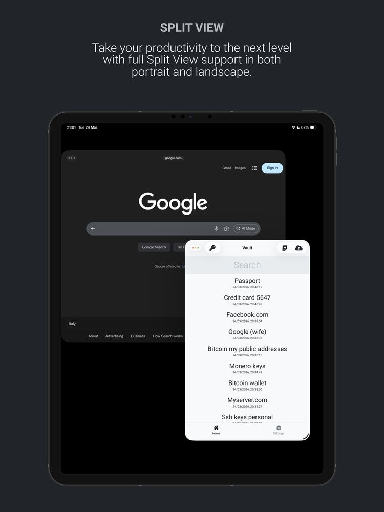 giovium Free Tablet Password Manager Screenshot 2