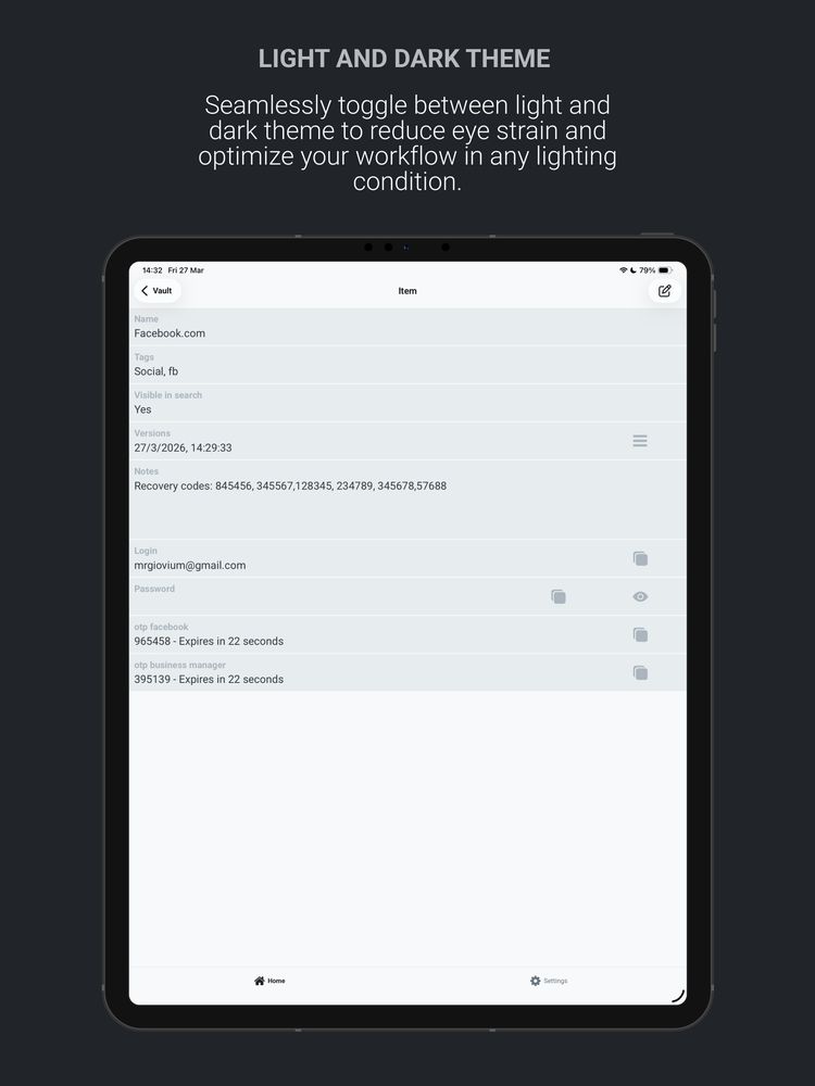 giovium Free Tablet Password Manager Screenshot 5