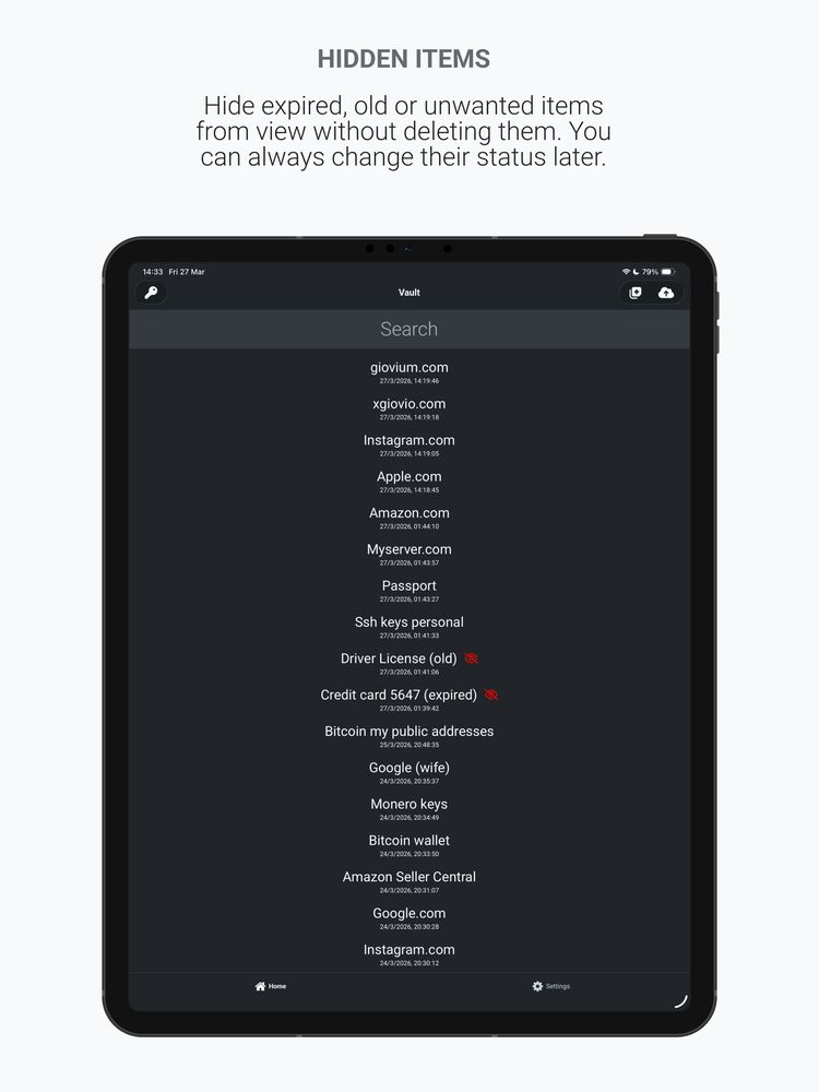 giovium Free Tablet Password Manager Screenshot 6
