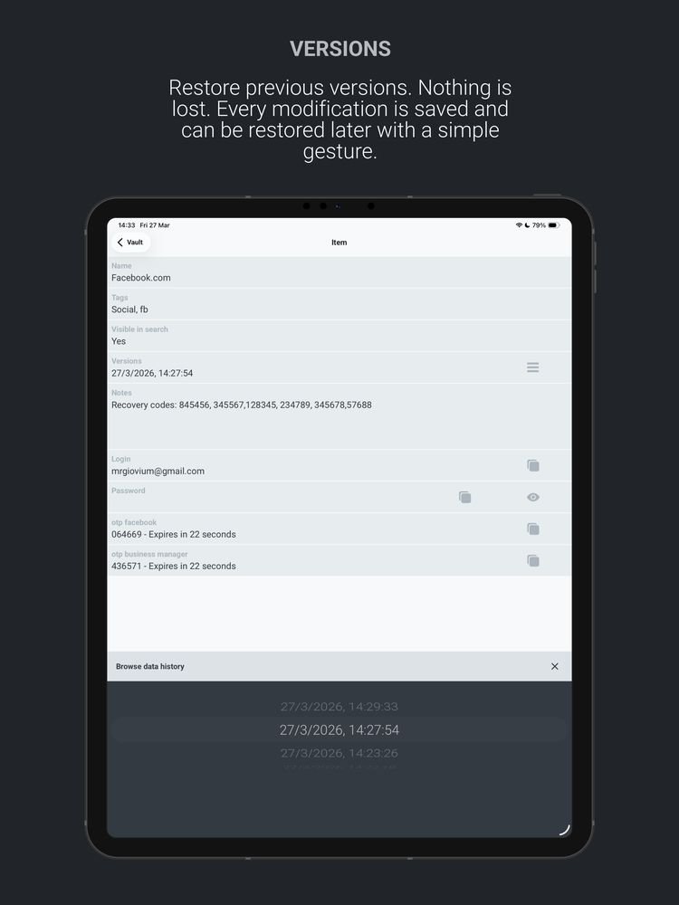 giovium Free Tablet Password Manager Screenshot 7