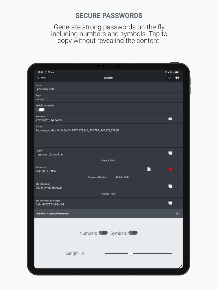 giovium Free Tablet Password Manager Screenshot 8